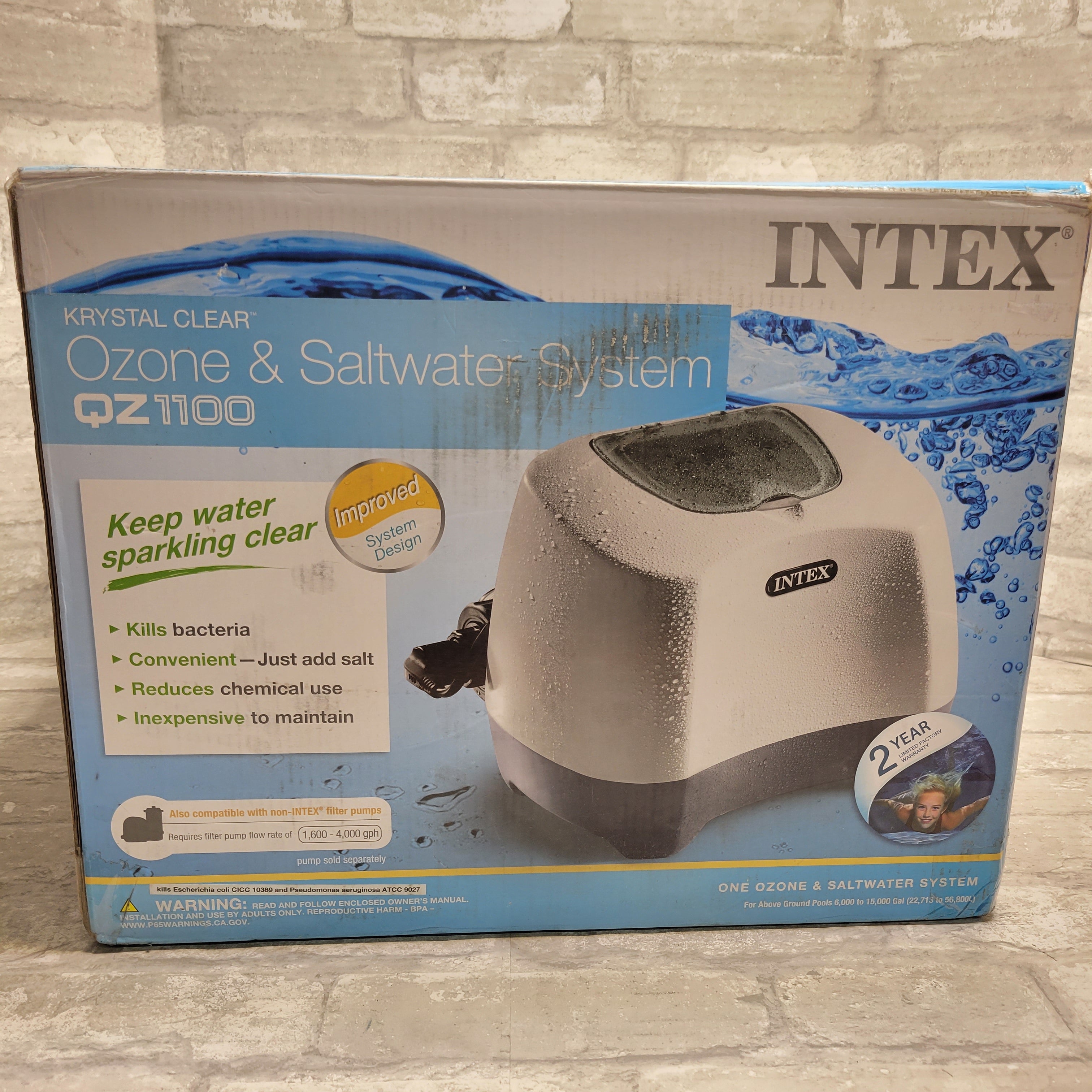 INTEX 26665EG QZ1100 Krystal Clear Saltwater System (8073601548526)